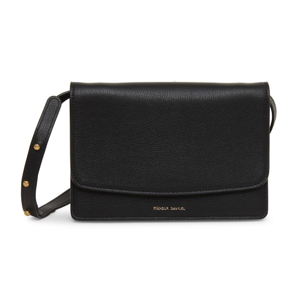 Mansur Gavriel leather crossbody wallet - black